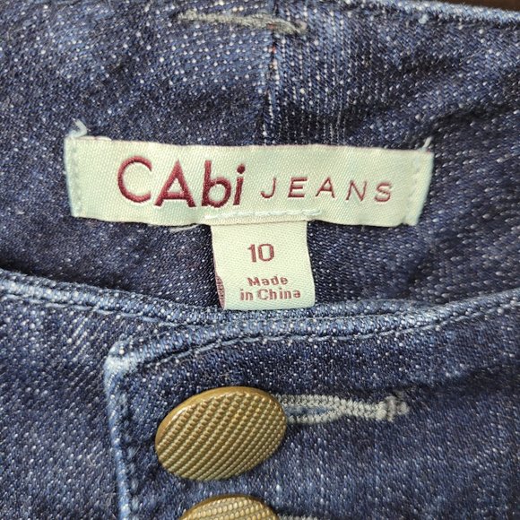 CAbi Lou Lou Dark Wash Straight Leg Jeans 10 #201 - Picture 3 of 8